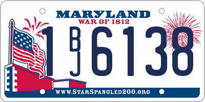 MD license plate 1BJ6138