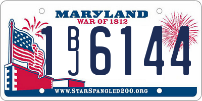 MD license plate 1BJ6144