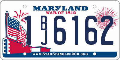 MD license plate 1BJ6162