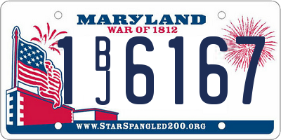 MD license plate 1BJ6167
