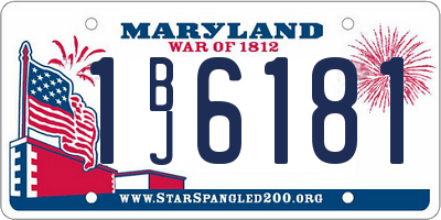MD license plate 1BJ6181
