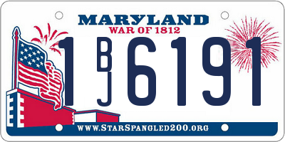 MD license plate 1BJ6191