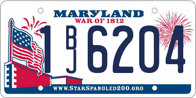 MD license plate 1BJ6204