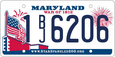 MD license plate 1BJ6206