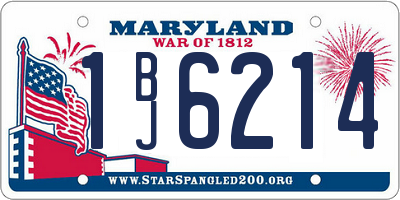 MD license plate 1BJ6214