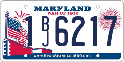 MD license plate 1BJ6217