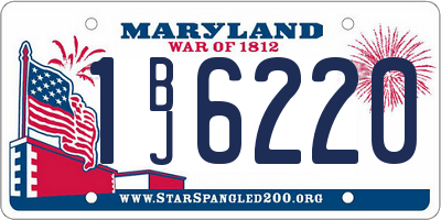 MD license plate 1BJ6220