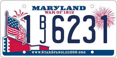 MD license plate 1BJ6231