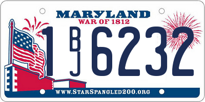 MD license plate 1BJ6232