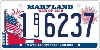 MD license plate 1BJ6237
