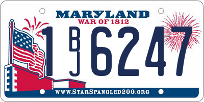 MD license plate 1BJ6247
