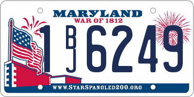 MD license plate 1BJ6249
