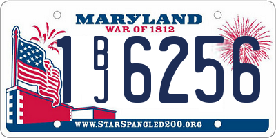 MD license plate 1BJ6256