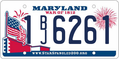 MD license plate 1BJ6261