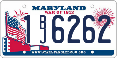 MD license plate 1BJ6262