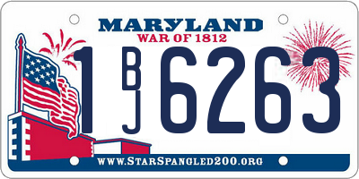 MD license plate 1BJ6263