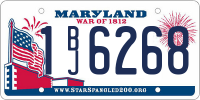 MD license plate 1BJ6268