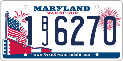 MD license plate 1BJ6270