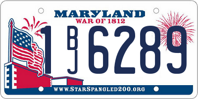 MD license plate 1BJ6289
