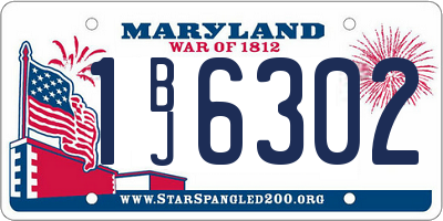 MD license plate 1BJ6302
