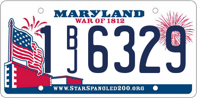 MD license plate 1BJ6329