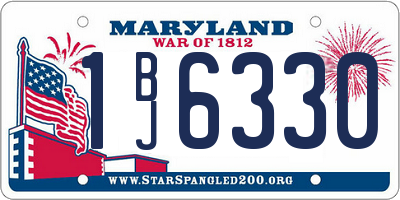 MD license plate 1BJ6330