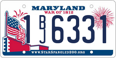 MD license plate 1BJ6331