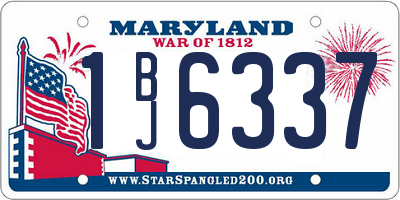 MD license plate 1BJ6337