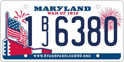 MD license plate 1BJ6380