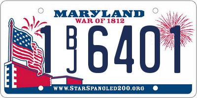 MD license plate 1BJ6401