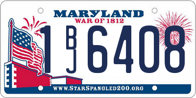 MD license plate 1BJ6408