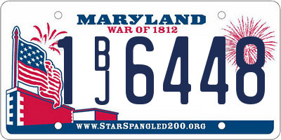 MD license plate 1BJ6448