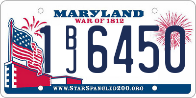 MD license plate 1BJ6450