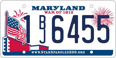 MD license plate 1BJ6455