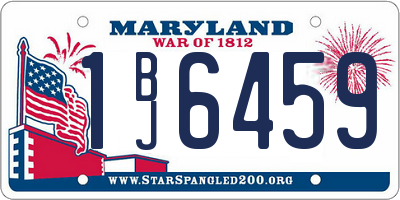 MD license plate 1BJ6459