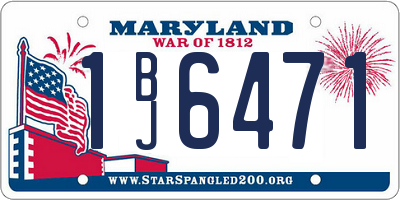 MD license plate 1BJ6471
