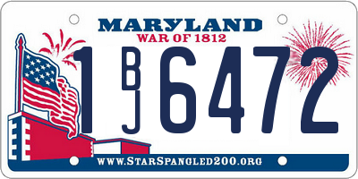 MD license plate 1BJ6472