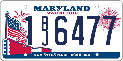 MD license plate 1BJ6477