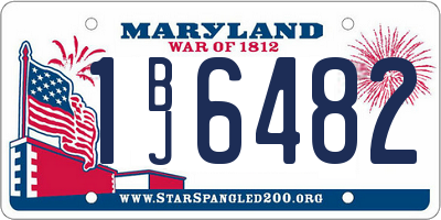 MD license plate 1BJ6482