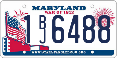 MD license plate 1BJ6488