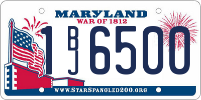 MD license plate 1BJ6500