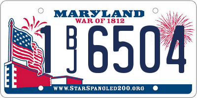 MD license plate 1BJ6504