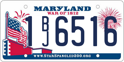 MD license plate 1BJ6516