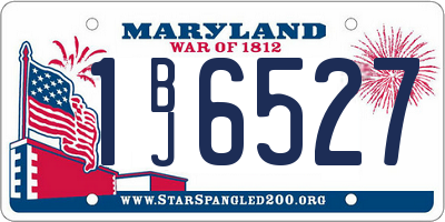 MD license plate 1BJ6527