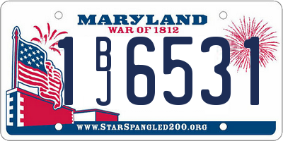 MD license plate 1BJ6531
