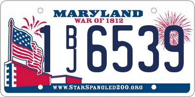 MD license plate 1BJ6539