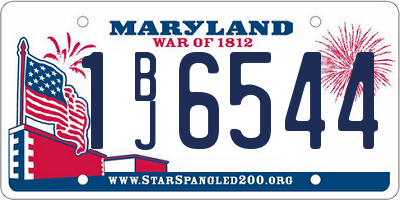 MD license plate 1BJ6544