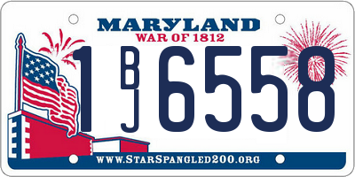 MD license plate 1BJ6558
