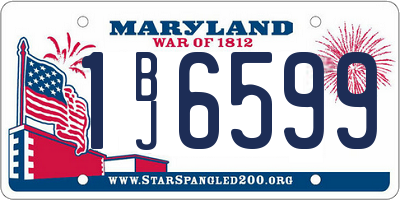 MD license plate 1BJ6599