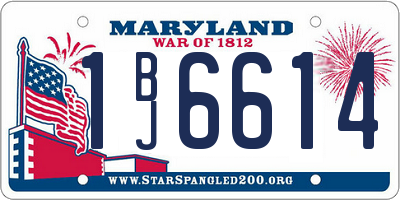MD license plate 1BJ6614